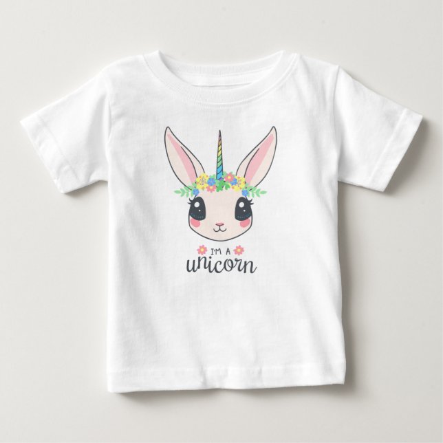 T-shirt Pour Bébé Je suis une licorne (Devant)