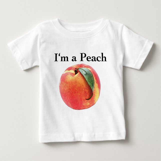 T-shirt Pour Bébé Je suis une pêche (Devant)