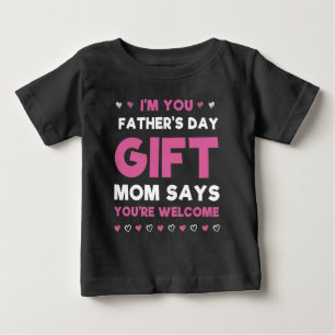 T-shirt Pour Bébé Je suis votre Fête des pères présente Creeper