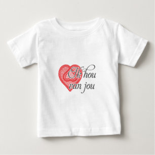 T-shirt Pour Bébé Je t'aime dans le Néerlandais - Ik hou van jou