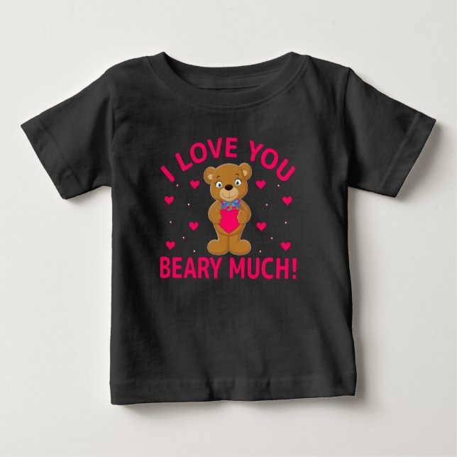 T-shirt Pour Bébé Je T'Aime Faire Beaucoup De Teddy Bear (Devant)