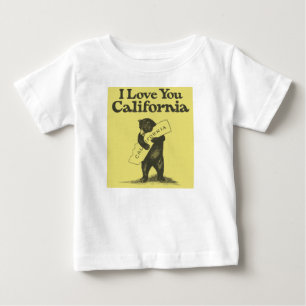 T-shirt Pour Bébé Je t'aime la Californie