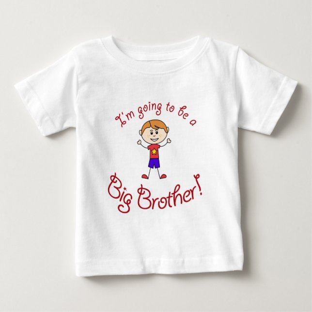 T-shirt Pour Bébé Je vais être un Big Brother ! (Devant)