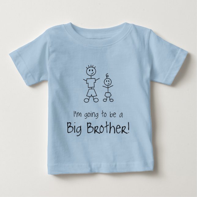 T-shirt Pour Bébé Je vais être un Big Brother ! (Devant)