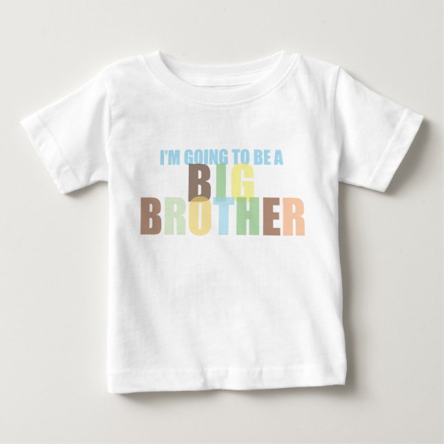 T-shirt Pour Bébé Je vais être un Big Brother (Devant)