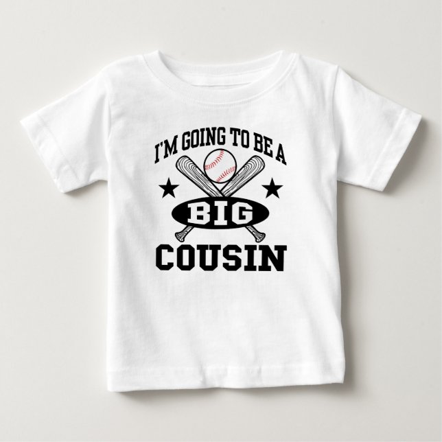 T-shirt Pour Bébé Je vais être un grand cousin (Devant)