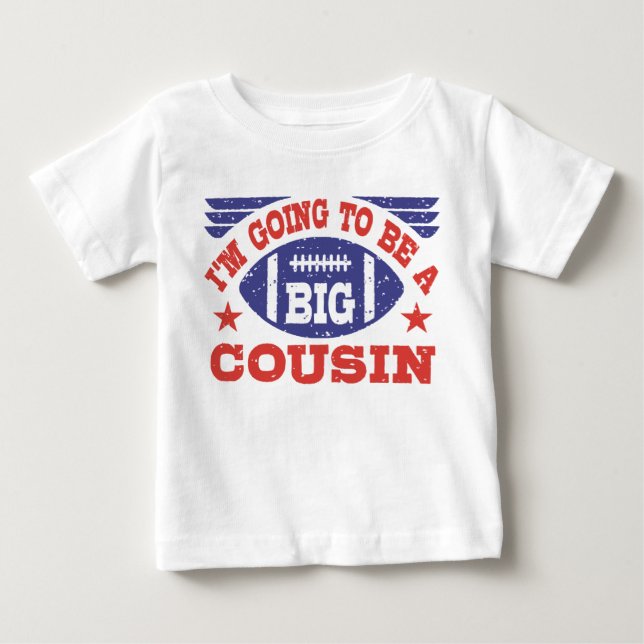 T-shirt Pour Bébé Je vais être un grand cousin (Devant)