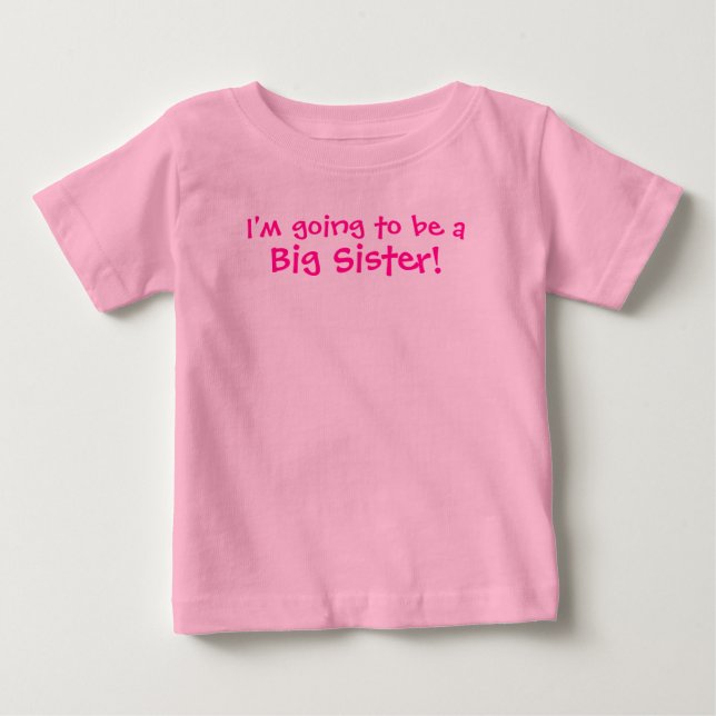 T-shirt Pour Bébé Je vais être une grande soeur (Devant)