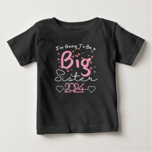 T-shirt Pour Bébé Je vais être une grande soeur 2024