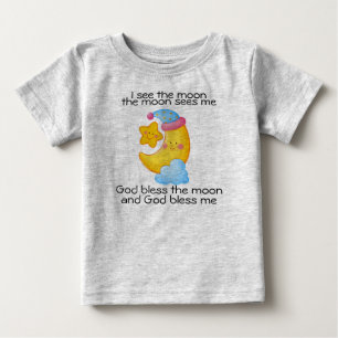 T-shirt Pour Bébé Je Vois Lune Baby Nighttime Creeper
