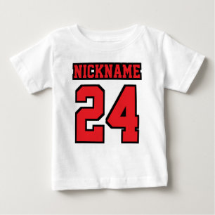 T-shirt Pour Bébé Jersey de football en robe noire BLANCHE