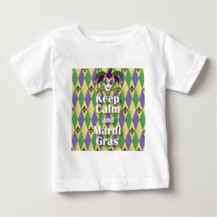 T-shirt Pour Bébé Jester Mask Keep Calm and Mardi Gras