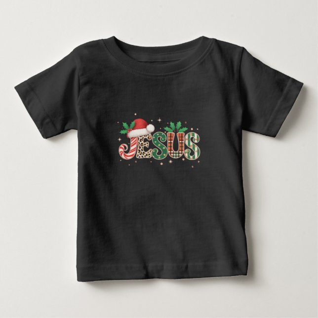 T-shirt Pour Bébé Jésus chrétien Religieux Dire Foi Bible Verse (Devant)