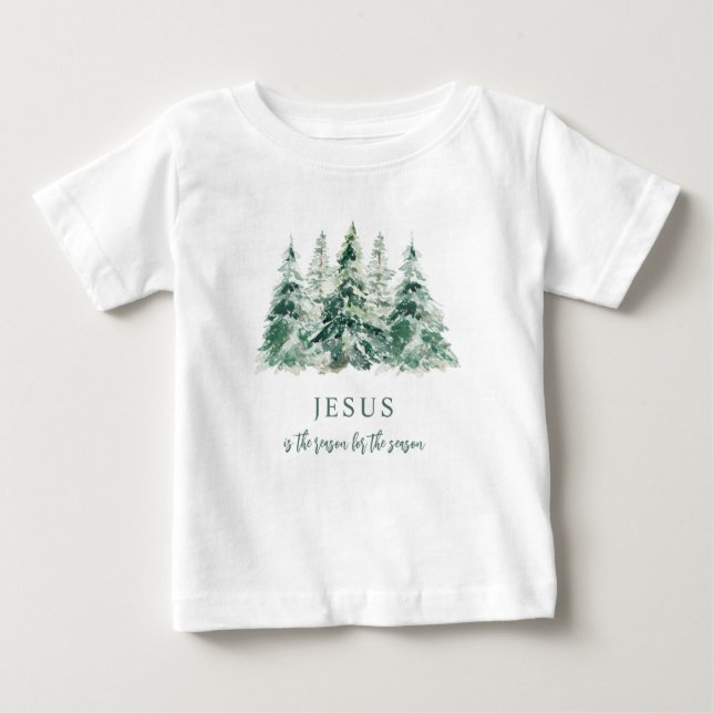 T-shirt Pour Bébé Jésus est la raison de la saison Noël (Devant)