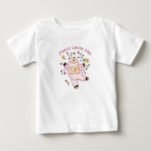 T-shirt Pour Bébé Jésus m'aime agneau de danse