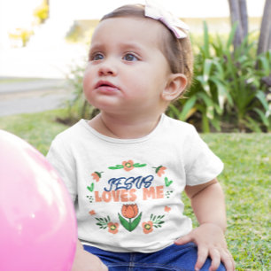 T-shirt Pour Bébé JÉSUS M'AIME Christian