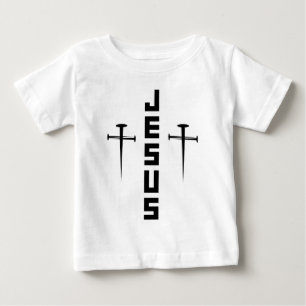 T-shirt Pour Bébé JESUS Nail Croix foi chrétienne pour les croyants
