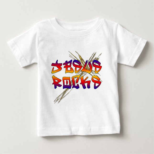 T-shirt Pour Bébé Jesus Rocks Christian (Devant)
