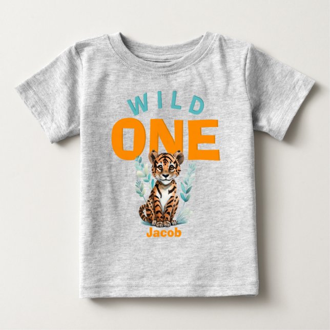 T-shirt Pour Bébé Jeu d'Anniversaire de WILD ONE personnalisé (Devant)