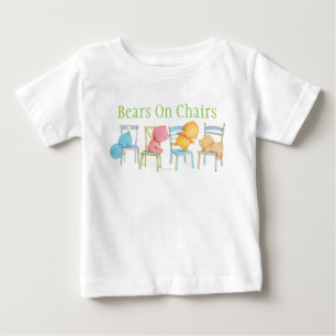 T-shirt Pour Bébé Jeu d'ours bleus, roses, jaunes, et Brown