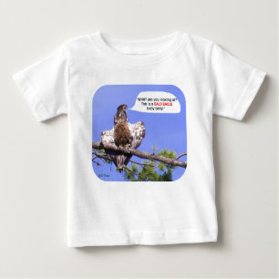 T-shirt Pour Bébé Jeune Eagle chauve fâché
