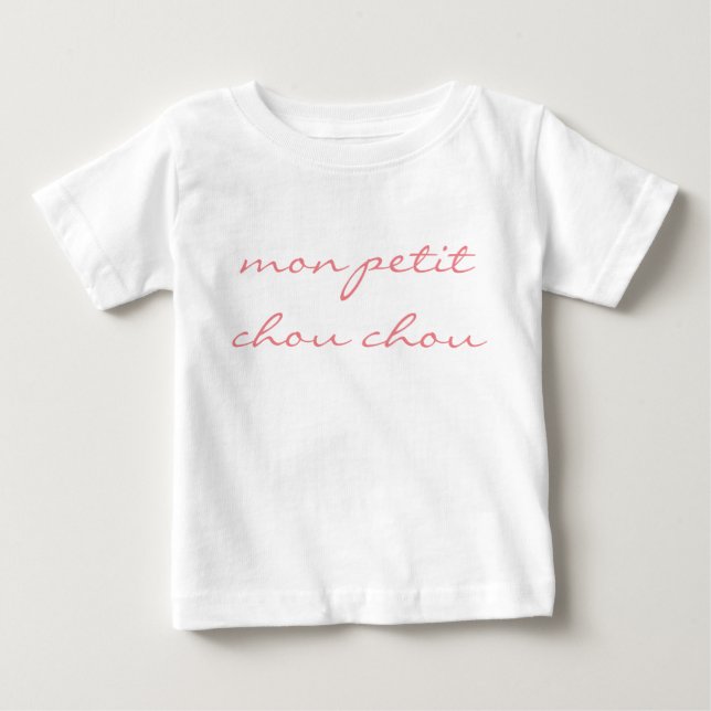 T-shirt Pour Bébé Jeunes Filles Ruffle Tee "Mon Petit Chou Chou" (Devant)