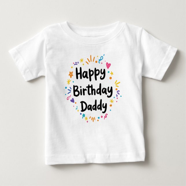 T-SHIRT POUR BÉBÉ JEUX ANNIVERSAIRE DADDY VÊTEMENTS DE BÉBÉ (Devant)