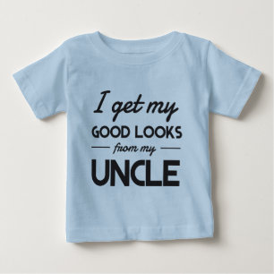 T-shirt Pour Bébé J'obtiens mes bons regards de mon oncle