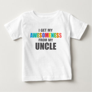 T-shirt Pour Bébé J'obtiens mon Awesomeness de mon oncle