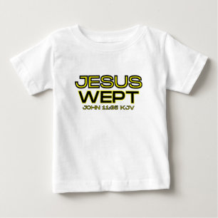 T-shirt Pour Bébé John 11:35 Citation de la Bible Verse KJV