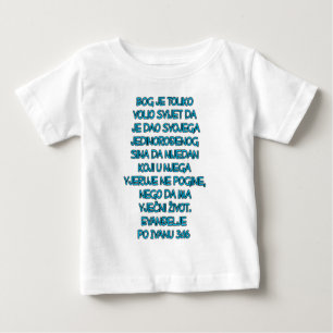 T-shirt Pour Bébé John 3:16 Croate