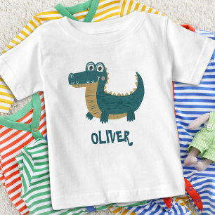 T-shirt Pour Bébé Joli bébé amusant Alligator personnalisé