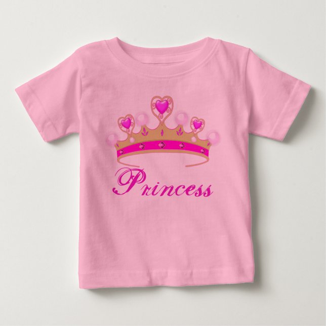 T-shirt Pour Bébé Joli Body Bébé Tutu Rose Princesse (Devant)