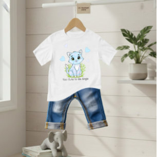 T-shirt Pour Bébé Joli chat bleu