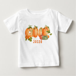 T-shirt Pour Bébé Joli Citrouille Aquarelle 1er Anniversaire Citroui