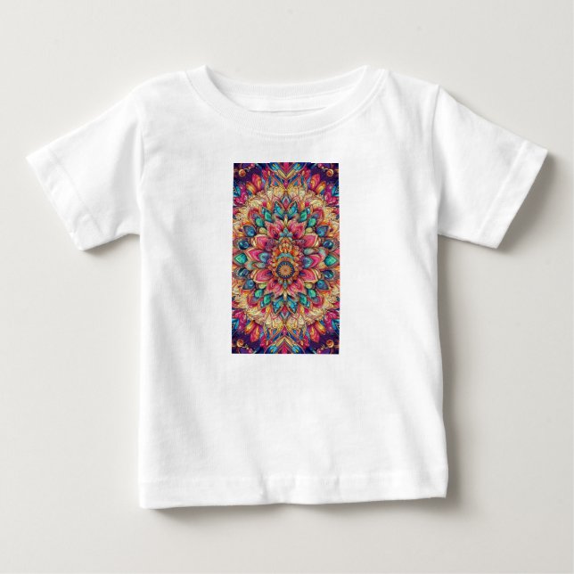 T-shirt Pour Bébé joli couleur florale (Devant)