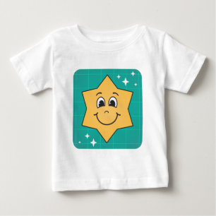 T-shirt Pour Bébé Joli dessin animé star smiley caractère xmas desig