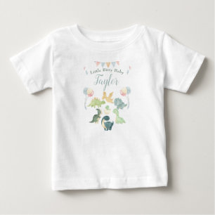 T-shirt Pour Bébé Joli dinosaure aquarelle personnalisé