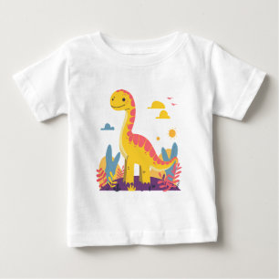T-shirt Pour Bébé Joli Dinosaure de Dessin Animé – Dino Adorable
