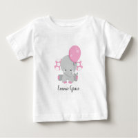 Joli Eléphant Rose fille bébé Monogramme