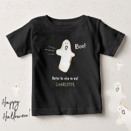 T-shirt Pour Bébé Joli Fantôme Boo Épouvantable Bébé Premier Hallowe