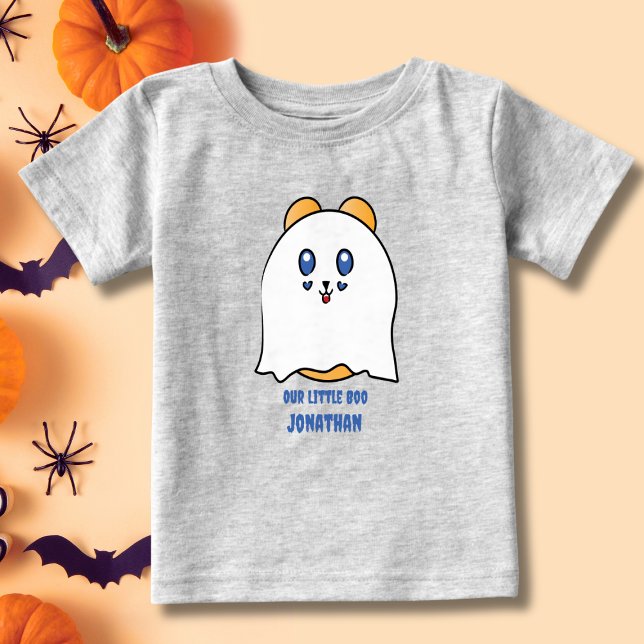 T-shirt Pour Bébé Joli Halloween Ghost Little Boo (Créateur téléchargé)