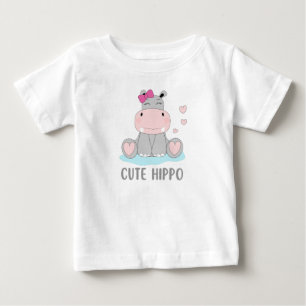T-shirt Pour Bébé Joli hippo