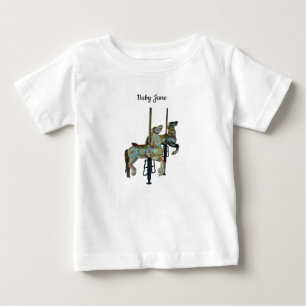 T-shirt Pour Bébé Joli Joyeux Parcours Carrousel Chevaux Baby T-shir