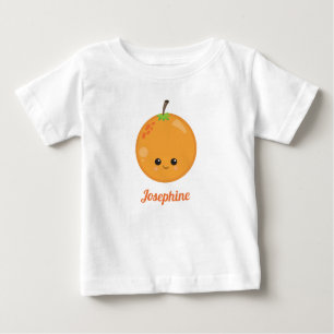 T-shirt Pour Bébé Joli monogramme orange