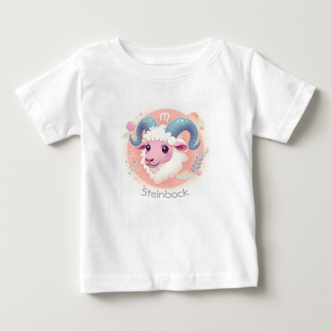 T-shirt Pour Bébé Joli signe Design Steinbock (Devant)