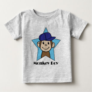 T-shirt Pour Bébé Joli singe en étoile avec Casquette