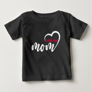 T-shirt Pour Bébé Joli Texte De Design Je T'Aime Maman Avec Le Coeur