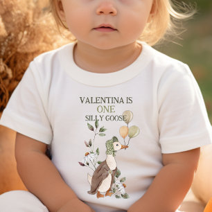 T-shirt Pour Bébé Joli Une Oie Idiote Vintage 1er Premier Anniversai