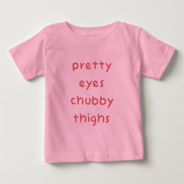 T-shirt Pour Bébé Joli Yeux Cuisse Chubby (Devant)